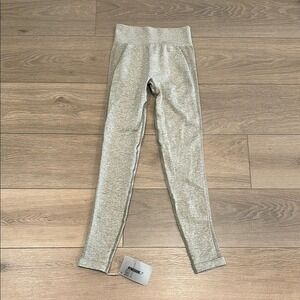 GYMSHARK Washed Khaki Marl/Blush‎ Nude Flex High Waisted Active Leggings Size S